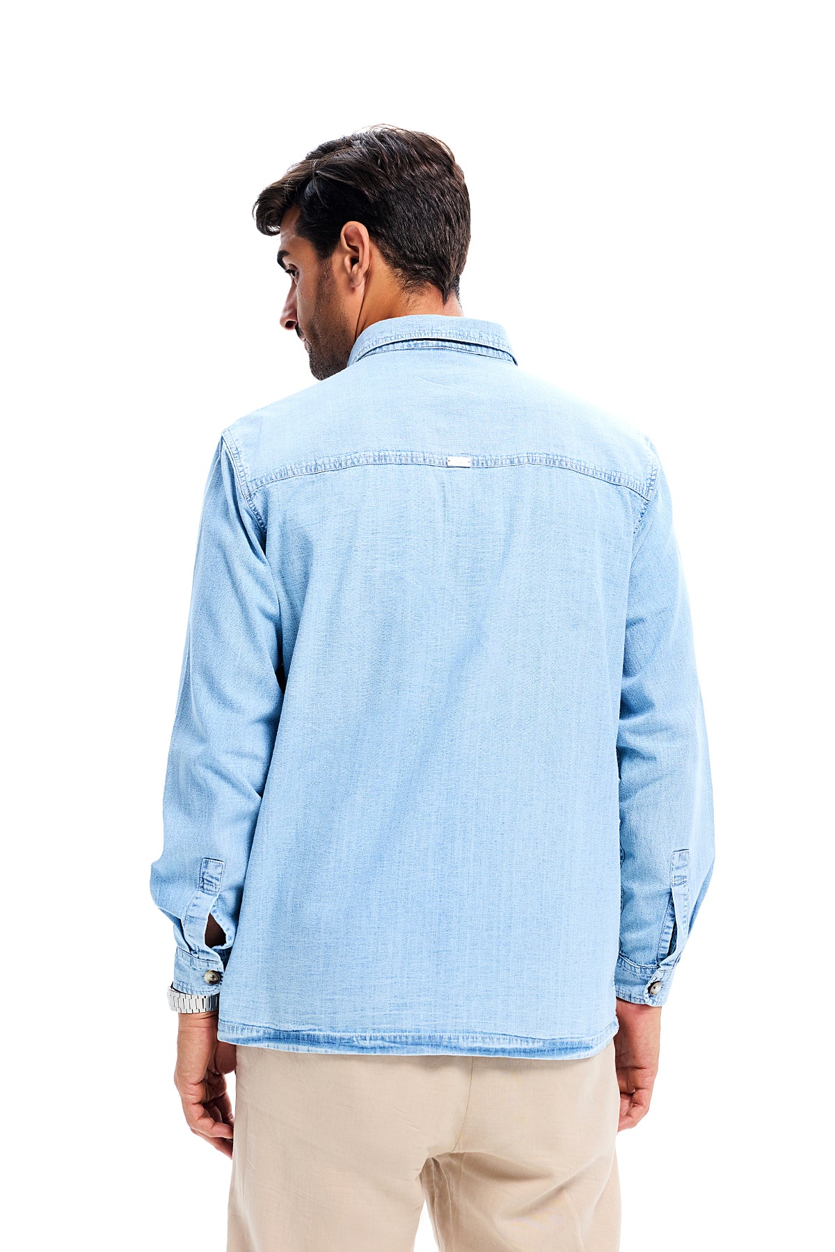 Lightweight Overdyed Denim Safari Shirt