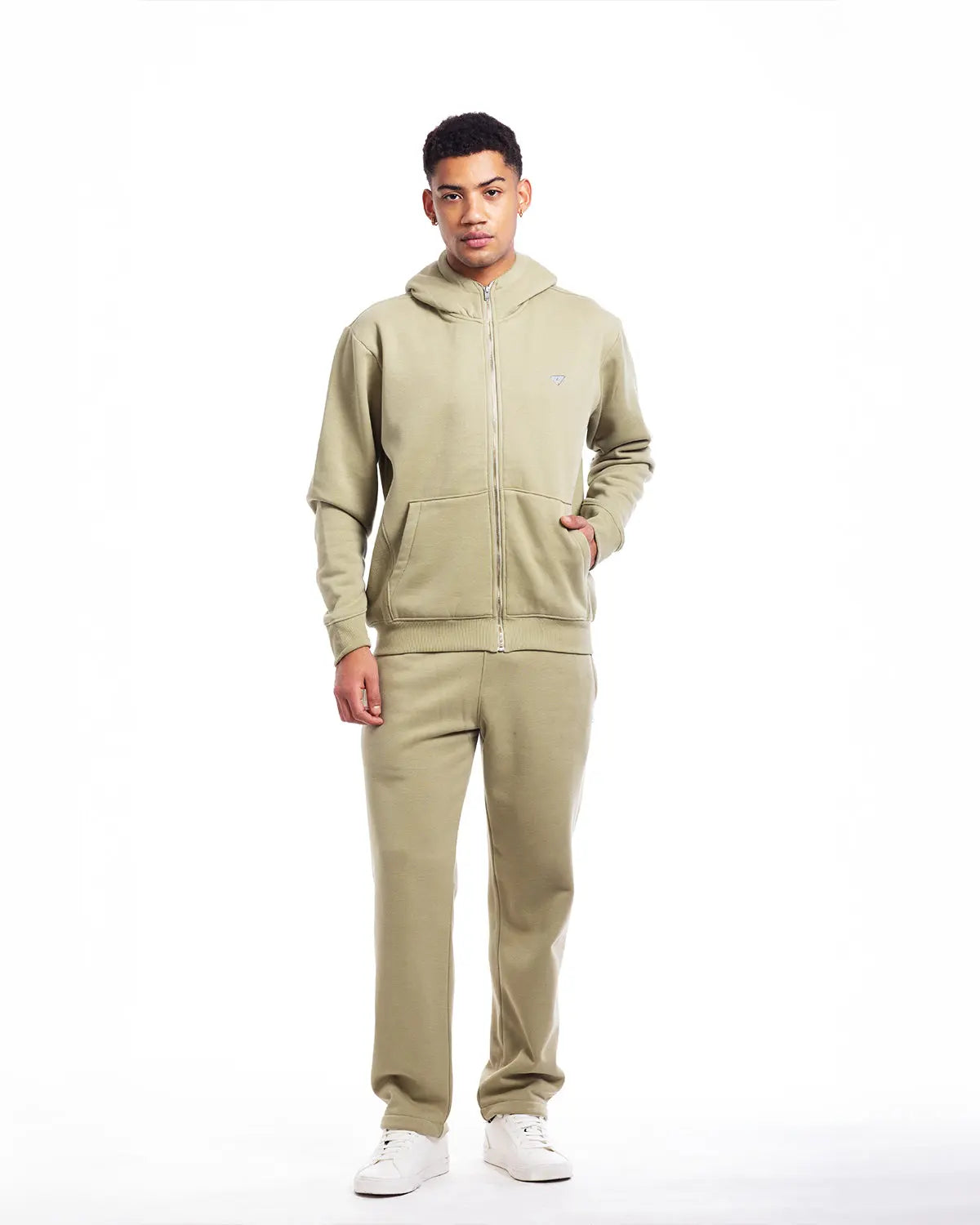 Essence - Unisex Zipper Jacket in Pistachio - IZGGI