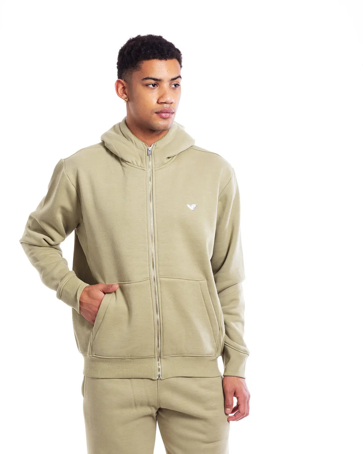 Essence - Unisex Zipper Jacket in Pistachio - IZGGI