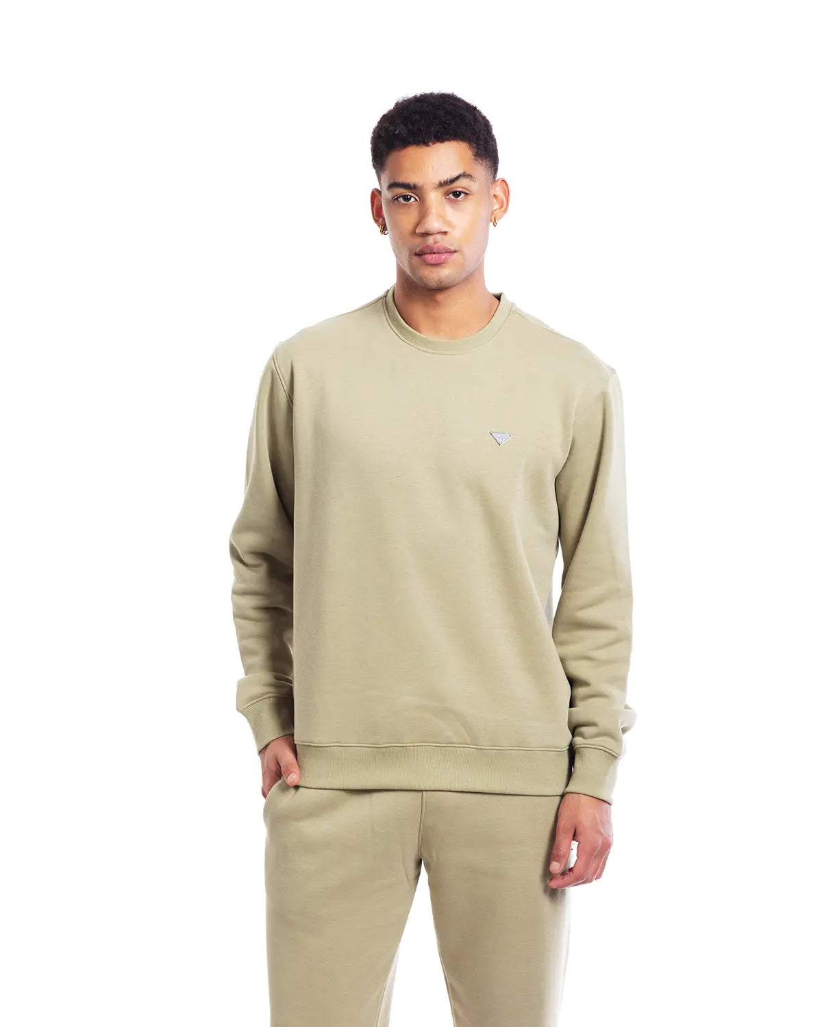 Essence- Men's Crew Neck Sweatshirt in Pistachio - IZGGI