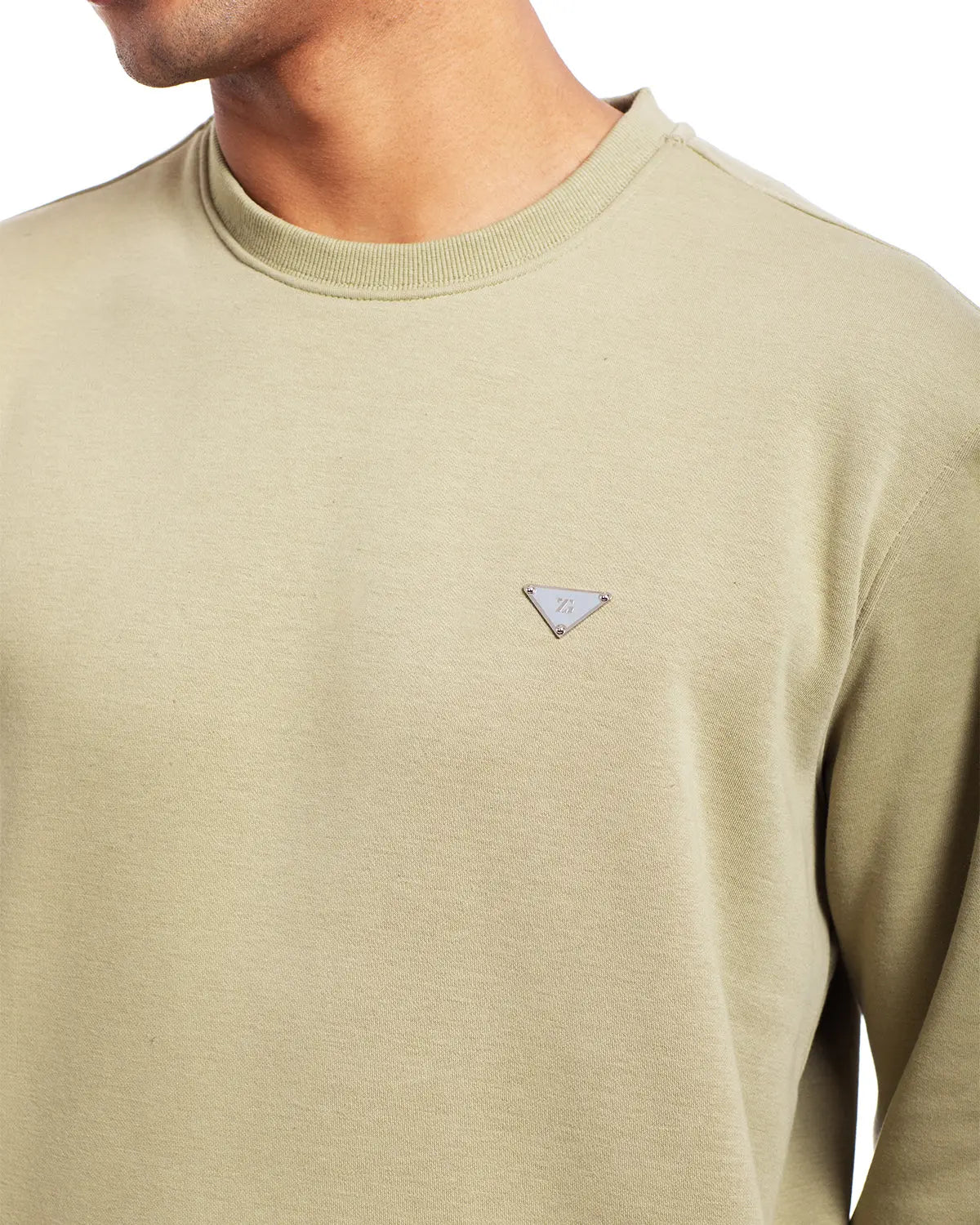 Essence- Men's Crew Neck Sweatshirt in Pistachio - IZGGI