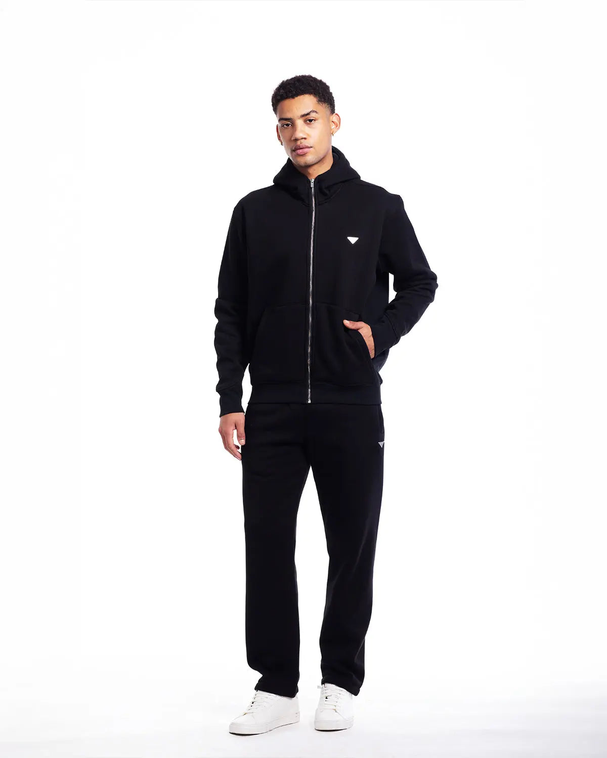 Essence- Unisex Zipper Jacket in Black - IZGGI