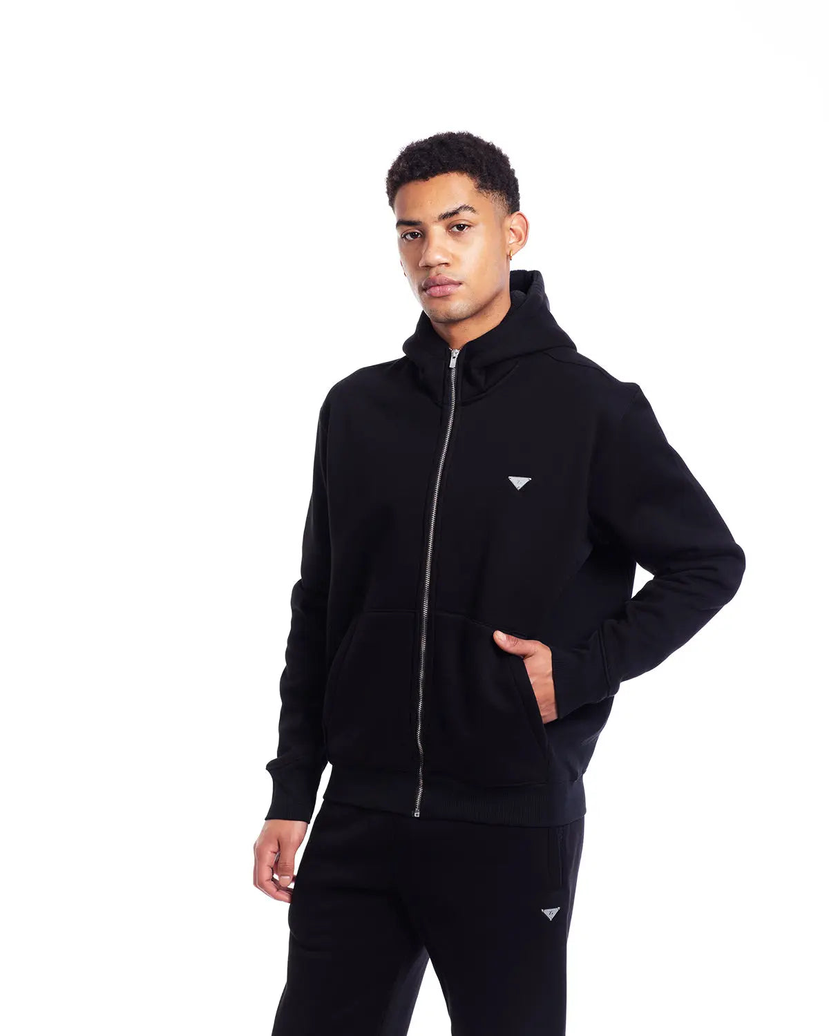 Essence- Unisex Zipper Jacket in Black - IZGGI