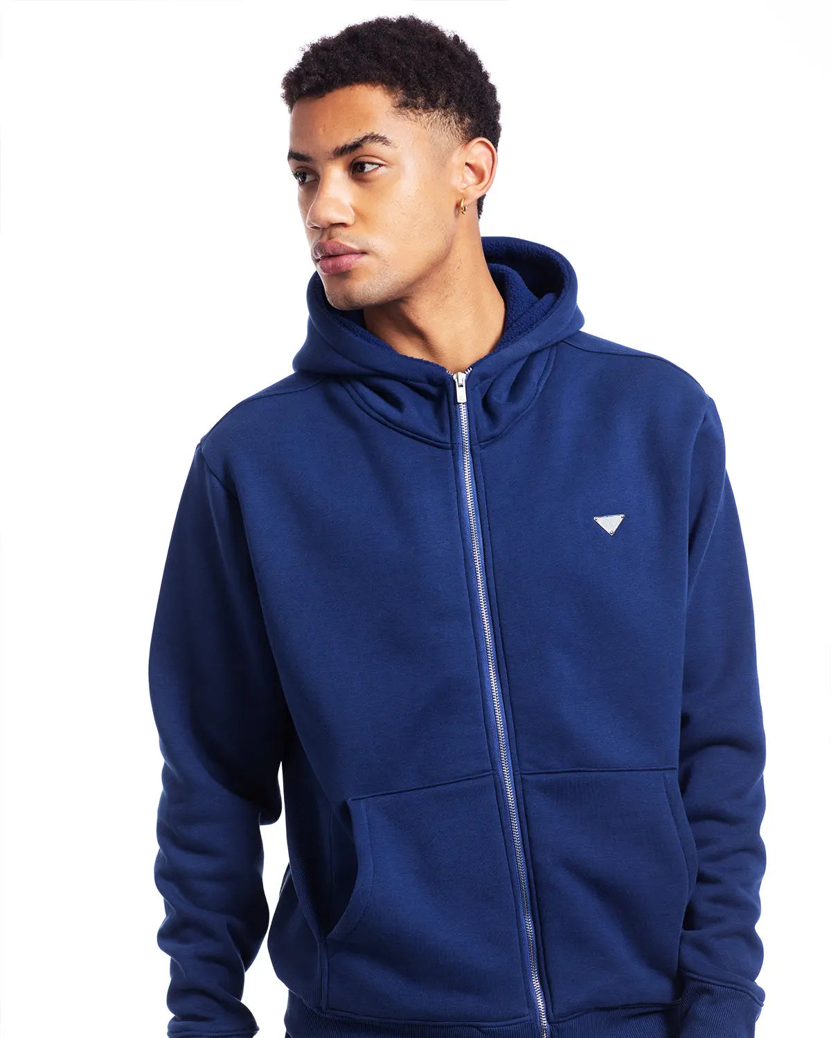 Essence- Unisex Zipper Jacket in Midnight - IZGGI