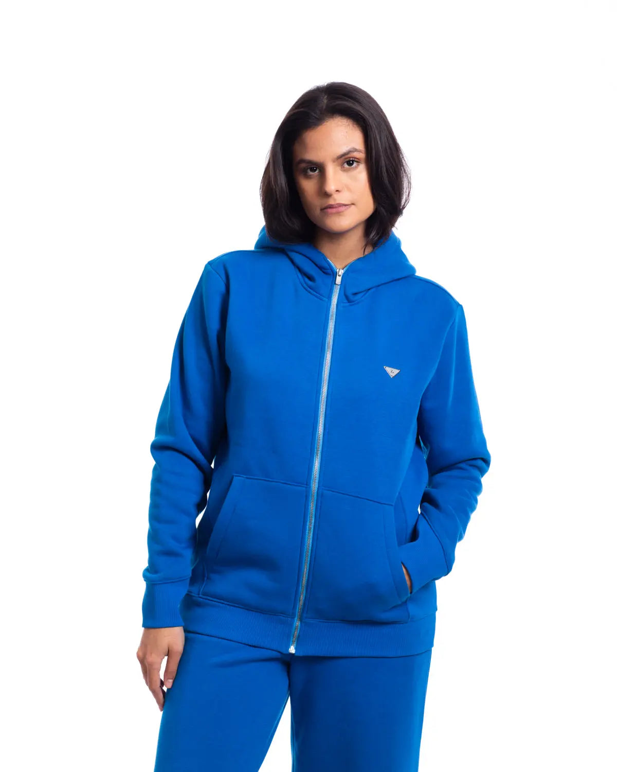 Essence- Unisex Zipper Jacket in Cobalt - IZGGI