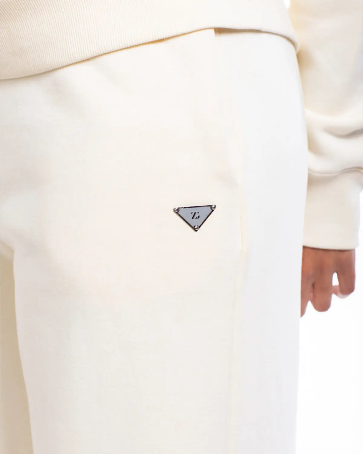 Essence- Men's White Sweatpants in Off- - IZGGI