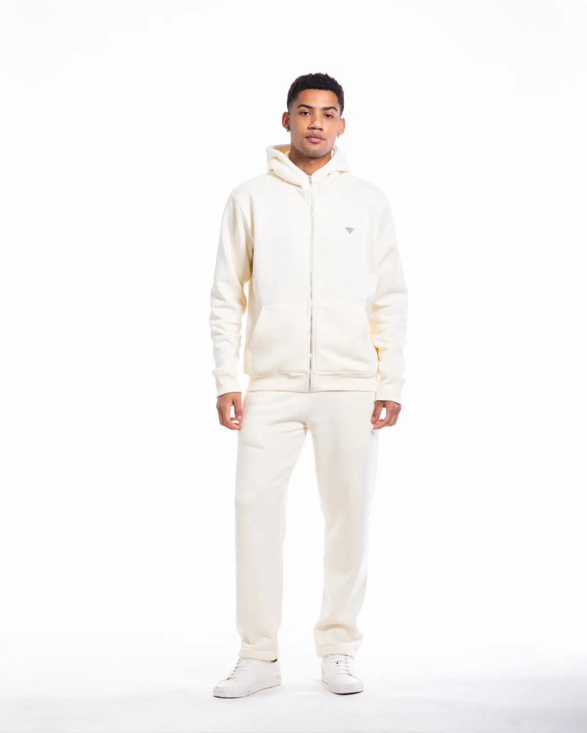 Essence - Unisex Zipper Jacket in Off-White - IZGGI