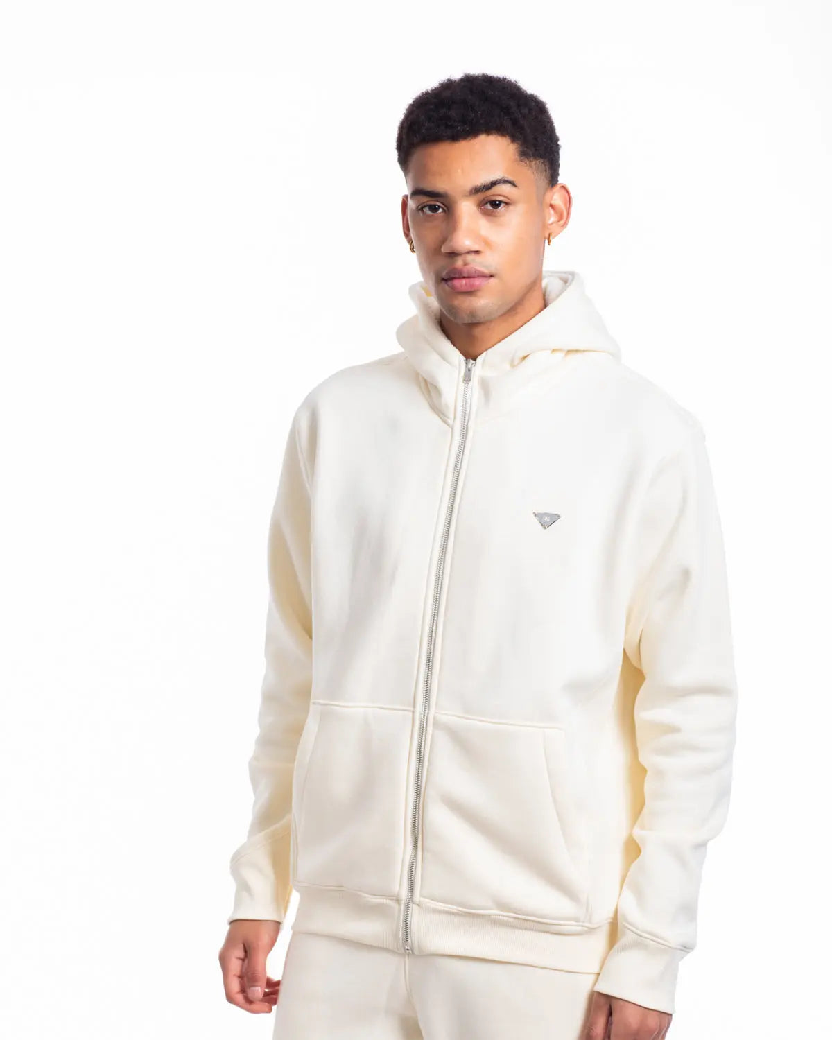 Essence - Unisex Zipper Jacket in Off-White - IZGGI