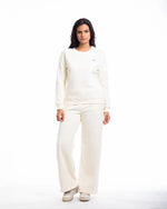 Essence- Women's Crew Neck Sweatshirt in Off-White