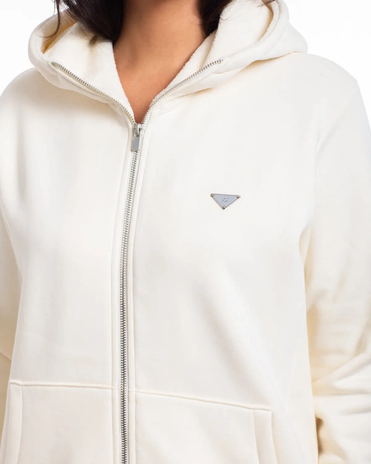 Essence - Unisex Zipper Jacket in Off-White - IZGGI