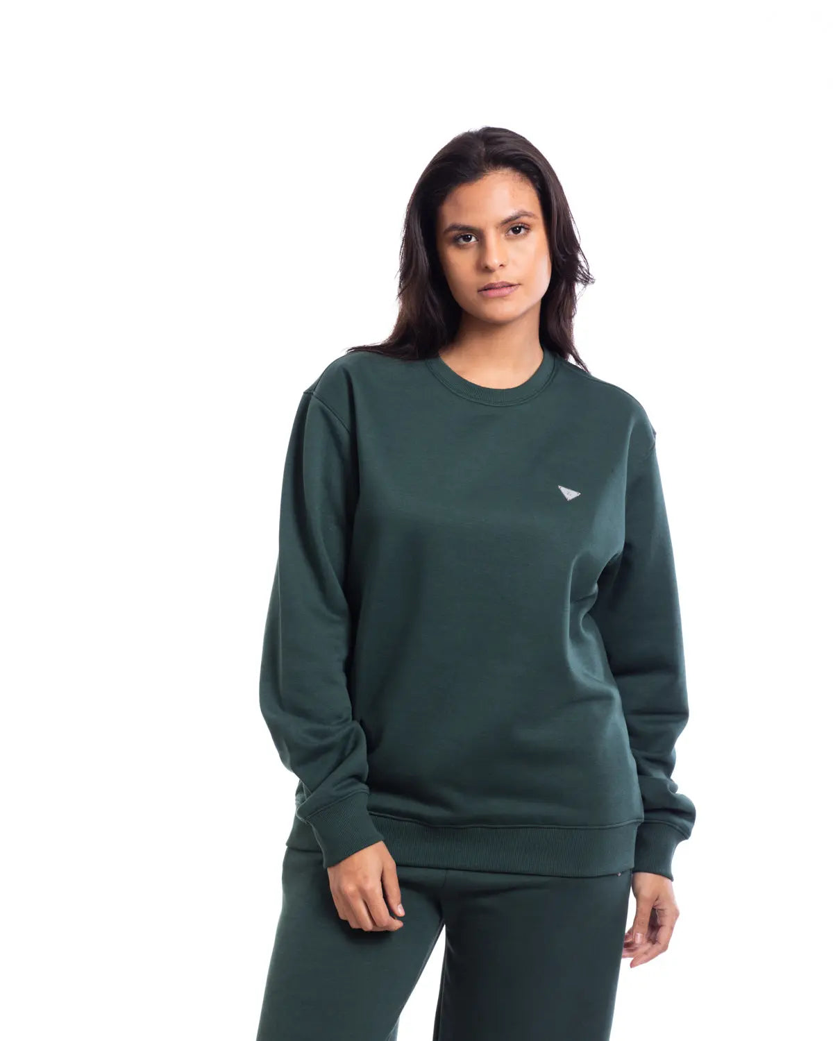 Essence- Women's Crew Neck Sweatshirt in Forest - IZGGI