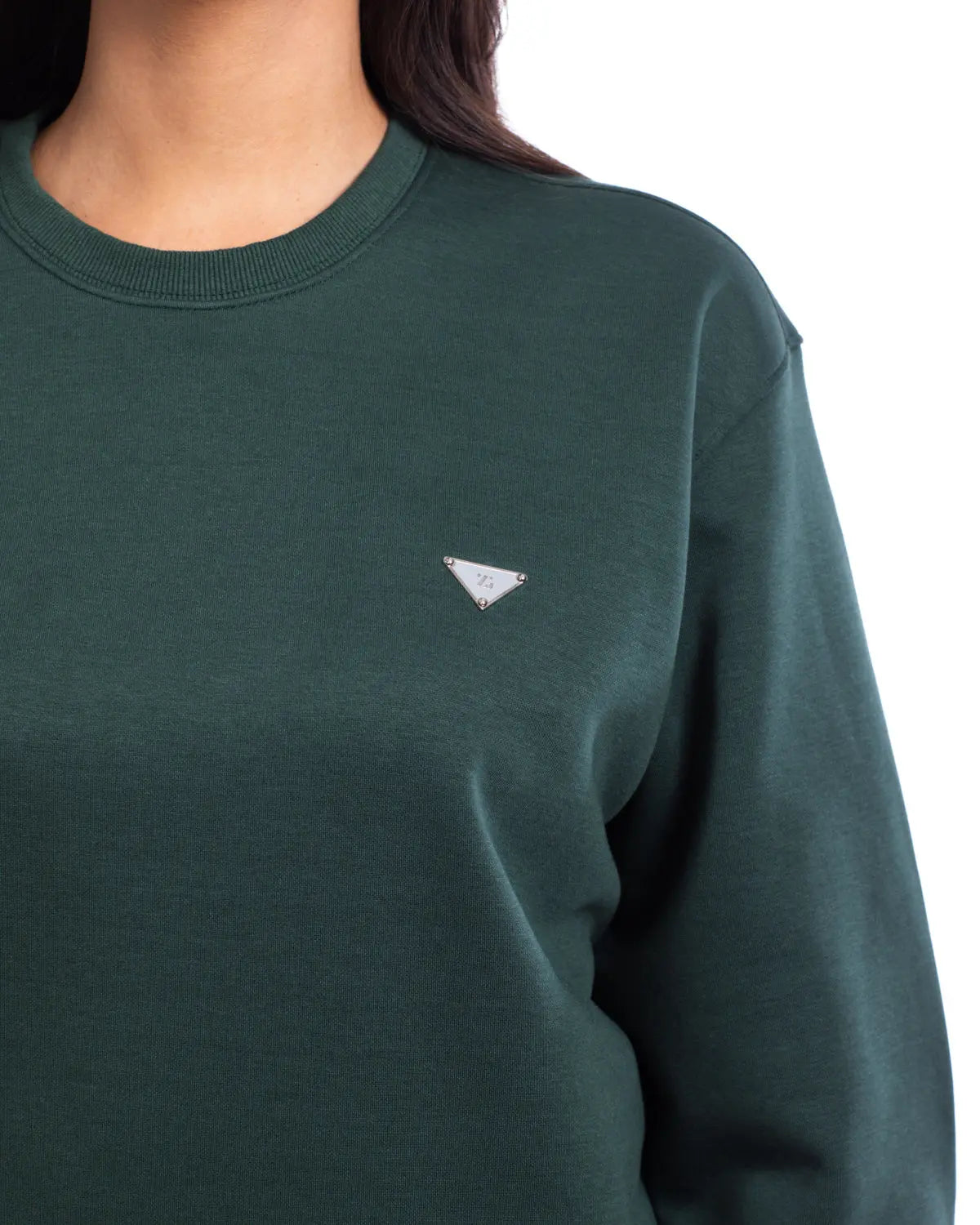 Essence- Women's Crew Neck Sweatshirt in Forest - IZGGI