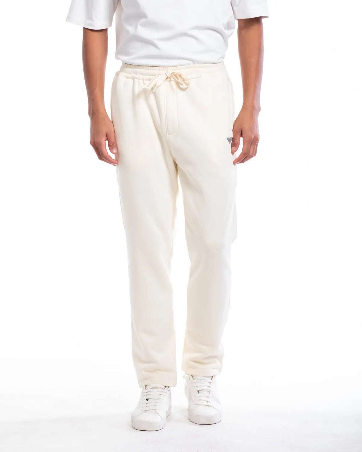 Essence- Men's White Sweatpants in Off- - IZGGI