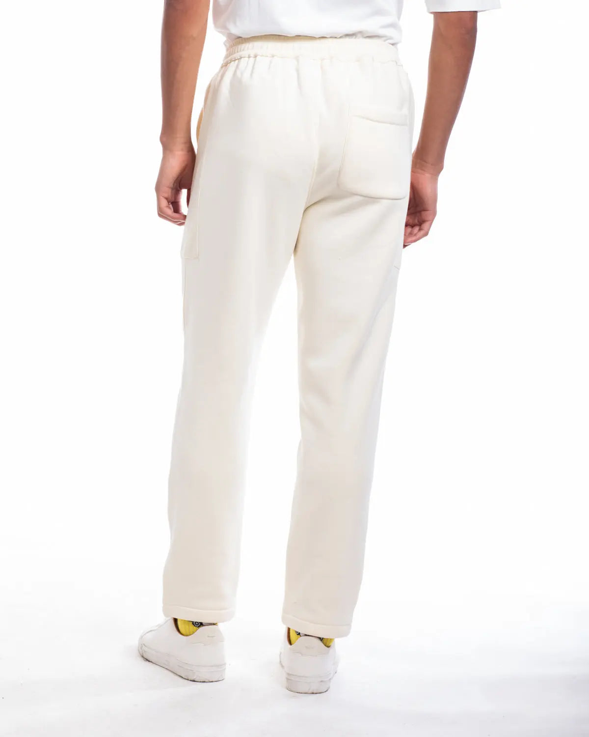 Essence- Men's White Sweatpants in Off- - IZGGI
