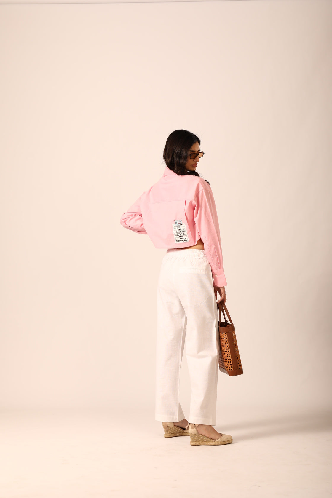 Lia Crop Shirt in Pink