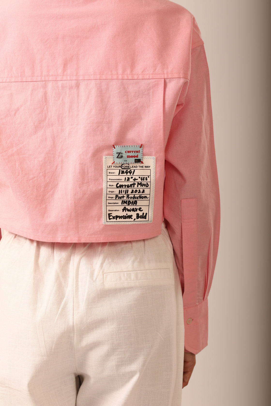 Lia Crop Shirt in Pink