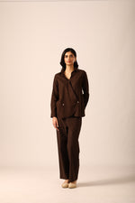 Quinn Asymmetrical Shirt - Espresso