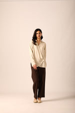 Quinn Asymmetrical Shirt - Natural
