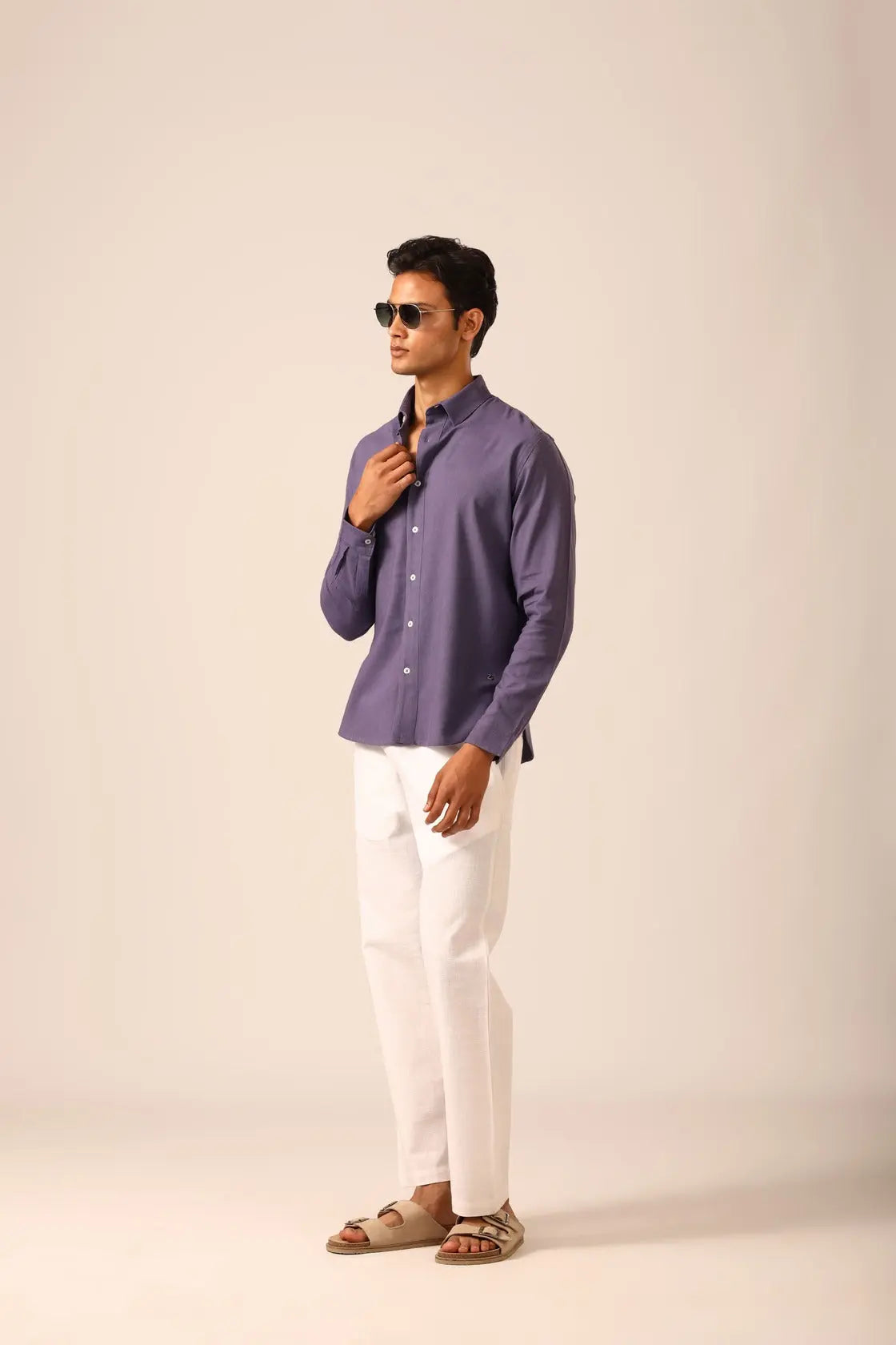 Linen Shirt in Iris - IZGGI
