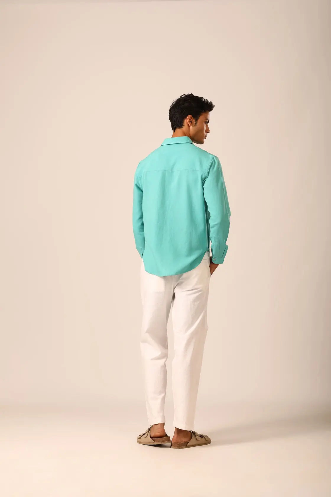 Linen Shirt in Lagoon - IZGGI