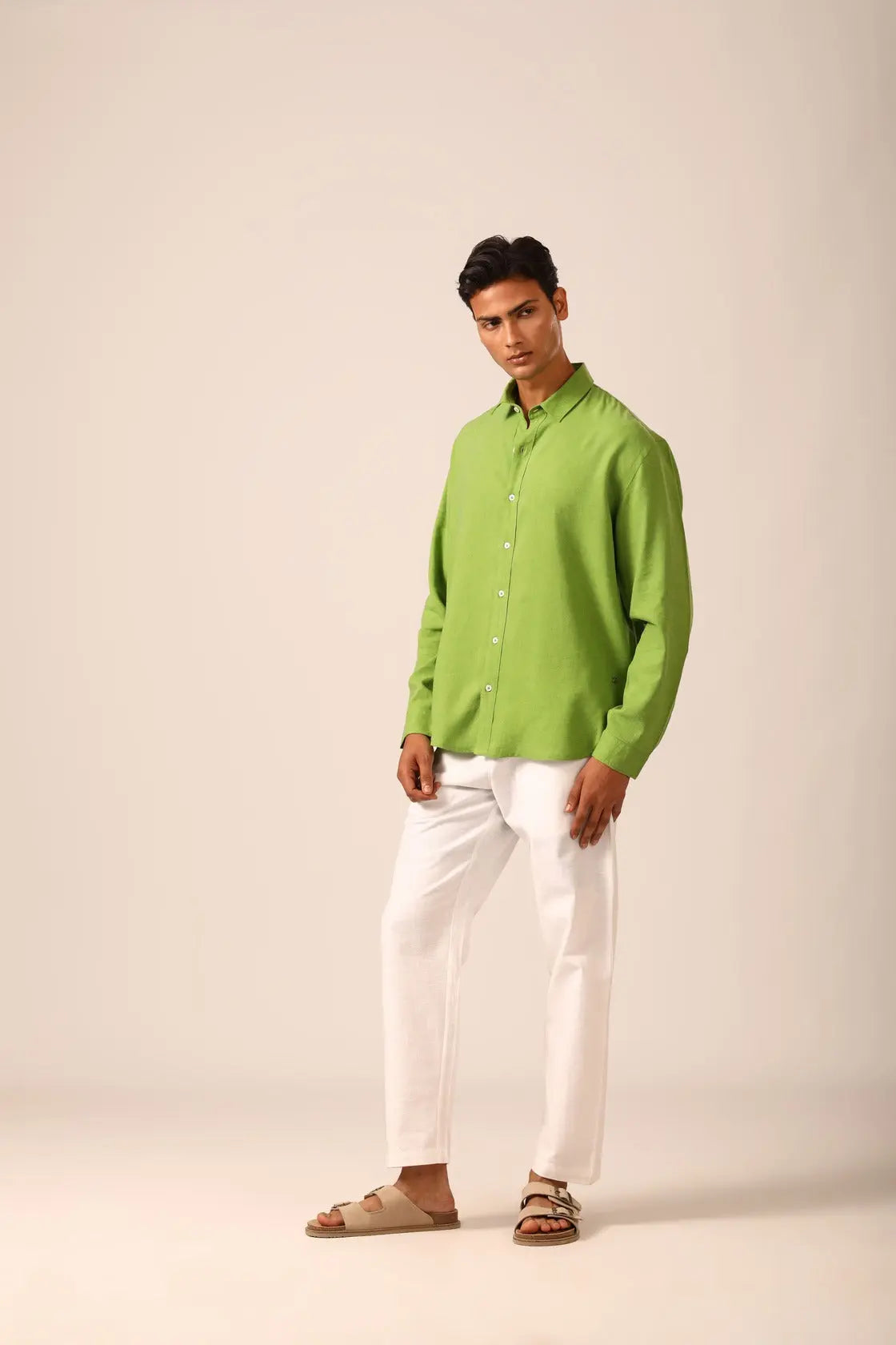 Linen Shirt in Serpent - IZGGI