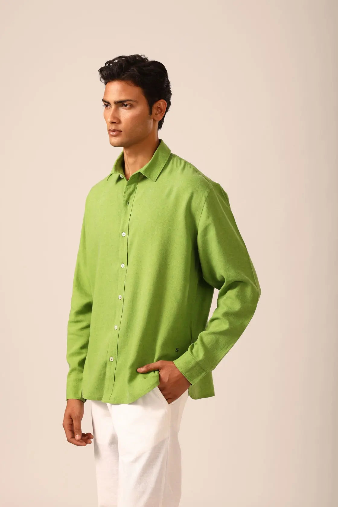 Linen Shirt in Serpent - IZGGI