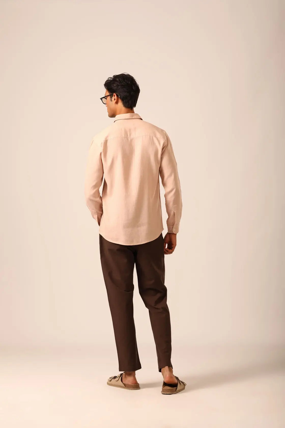 Linen Shirt in Powder Puff - IZGGI