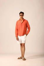 Linen Shirt in Apricot