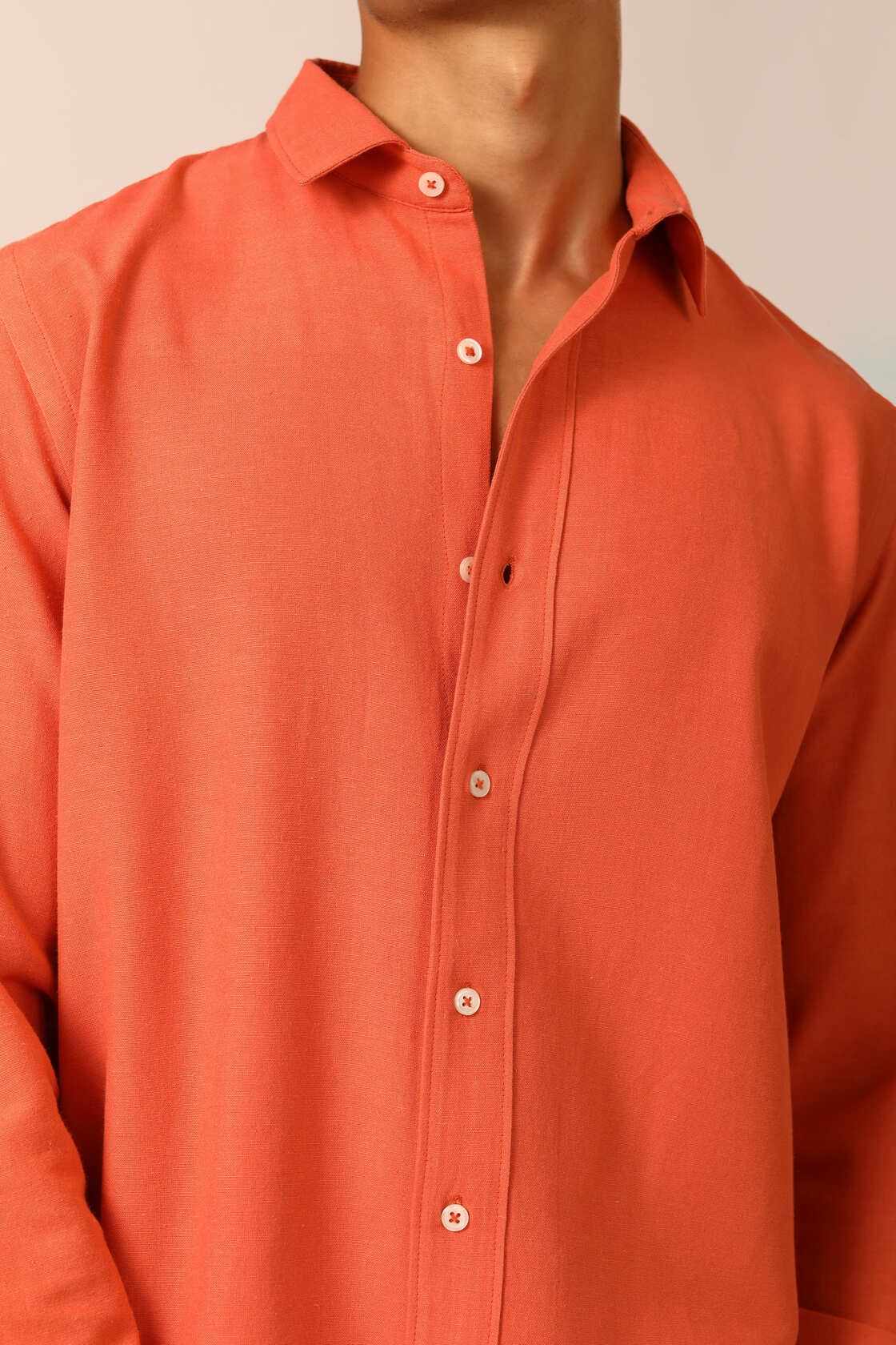 Linen Shirt in Apricot - IZGGI