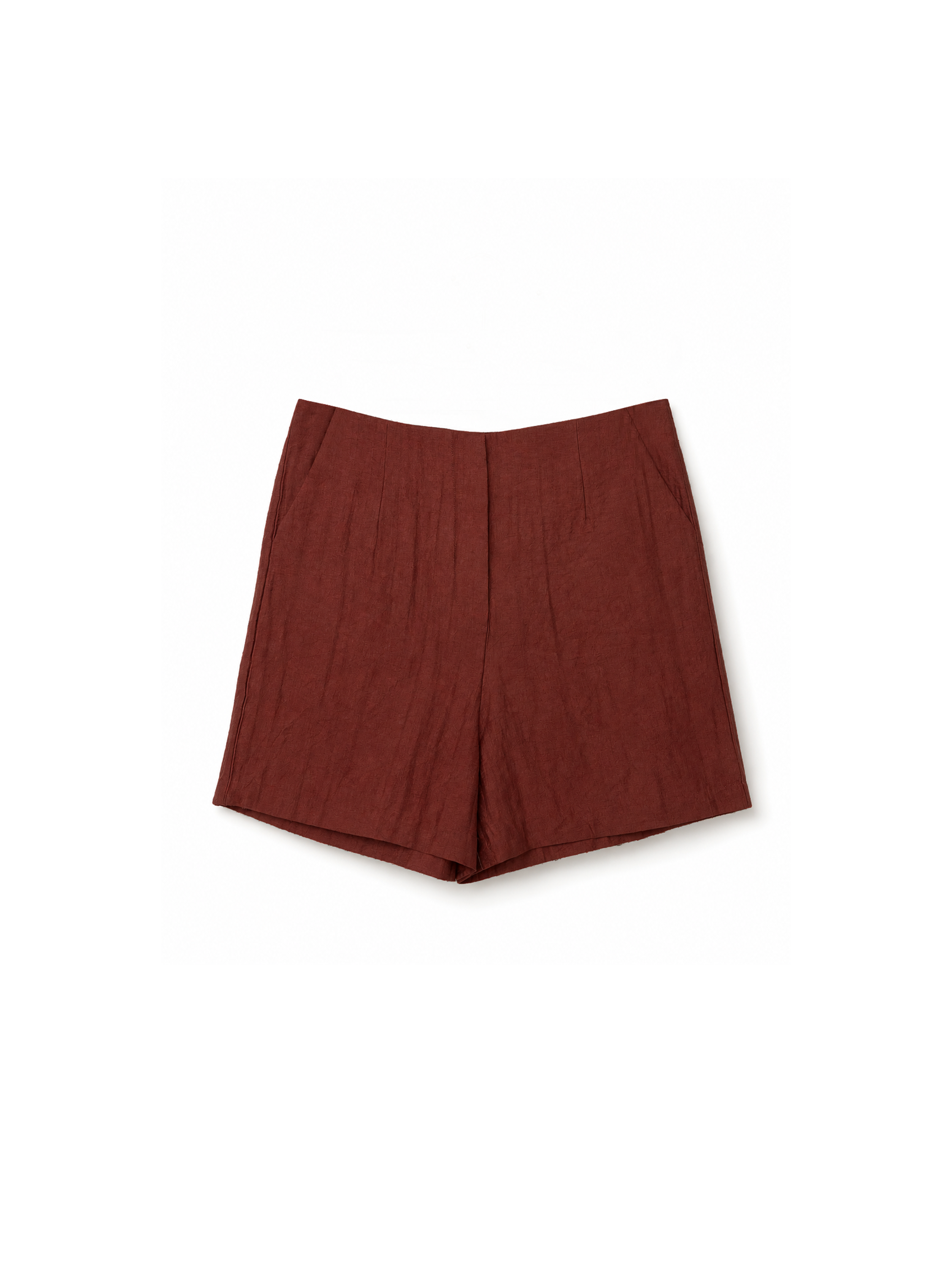 Maroon High Waist Shorts
