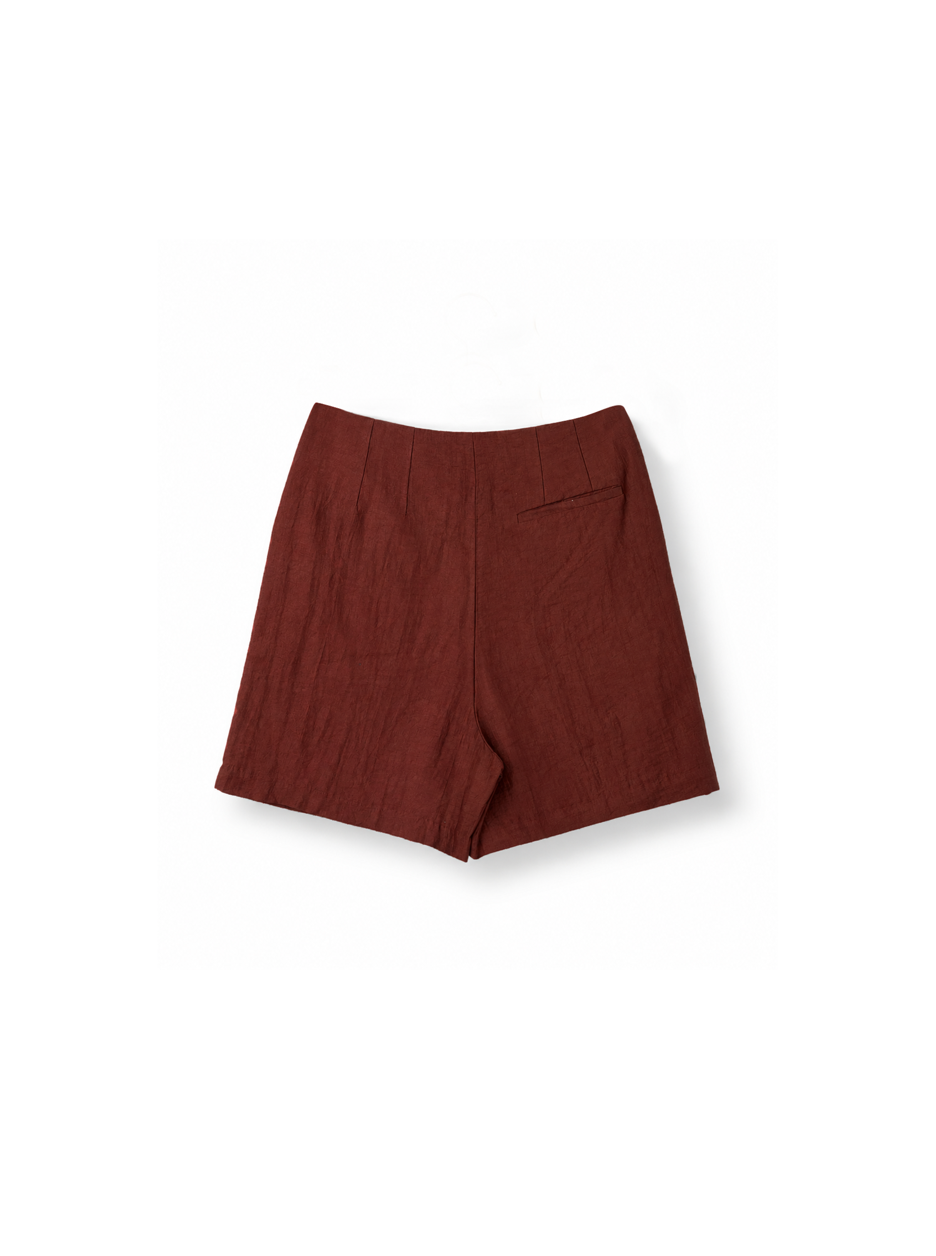 Maroon High Waist Shorts