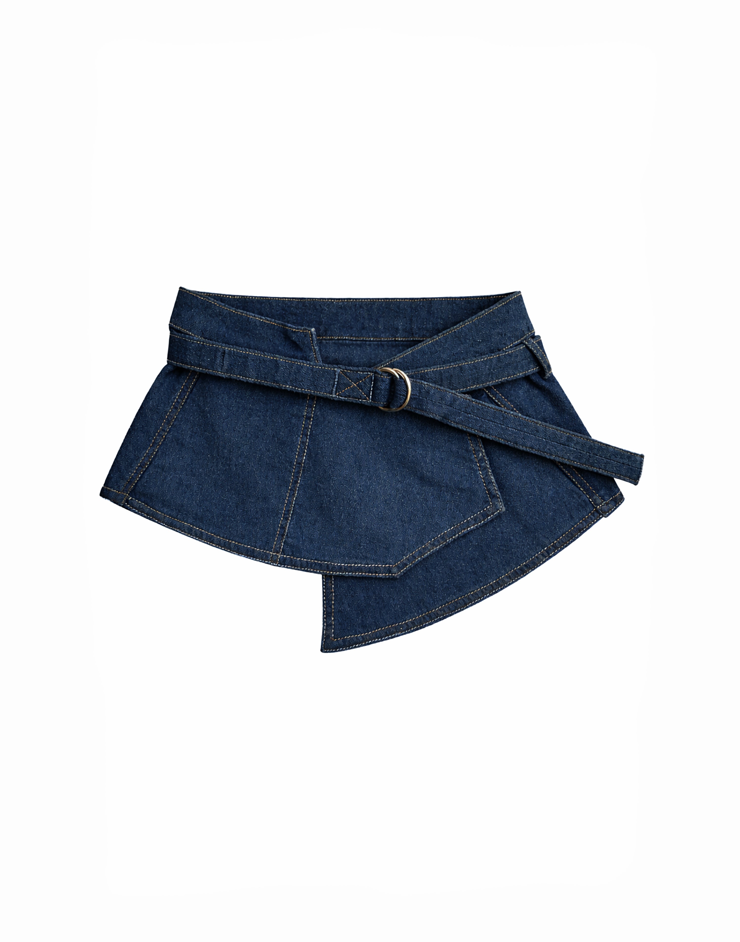 Blue Denim Peplum Belt