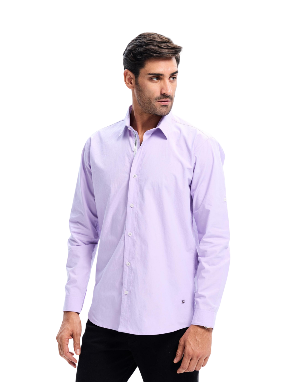 Purple Cotton Poplin Shirt