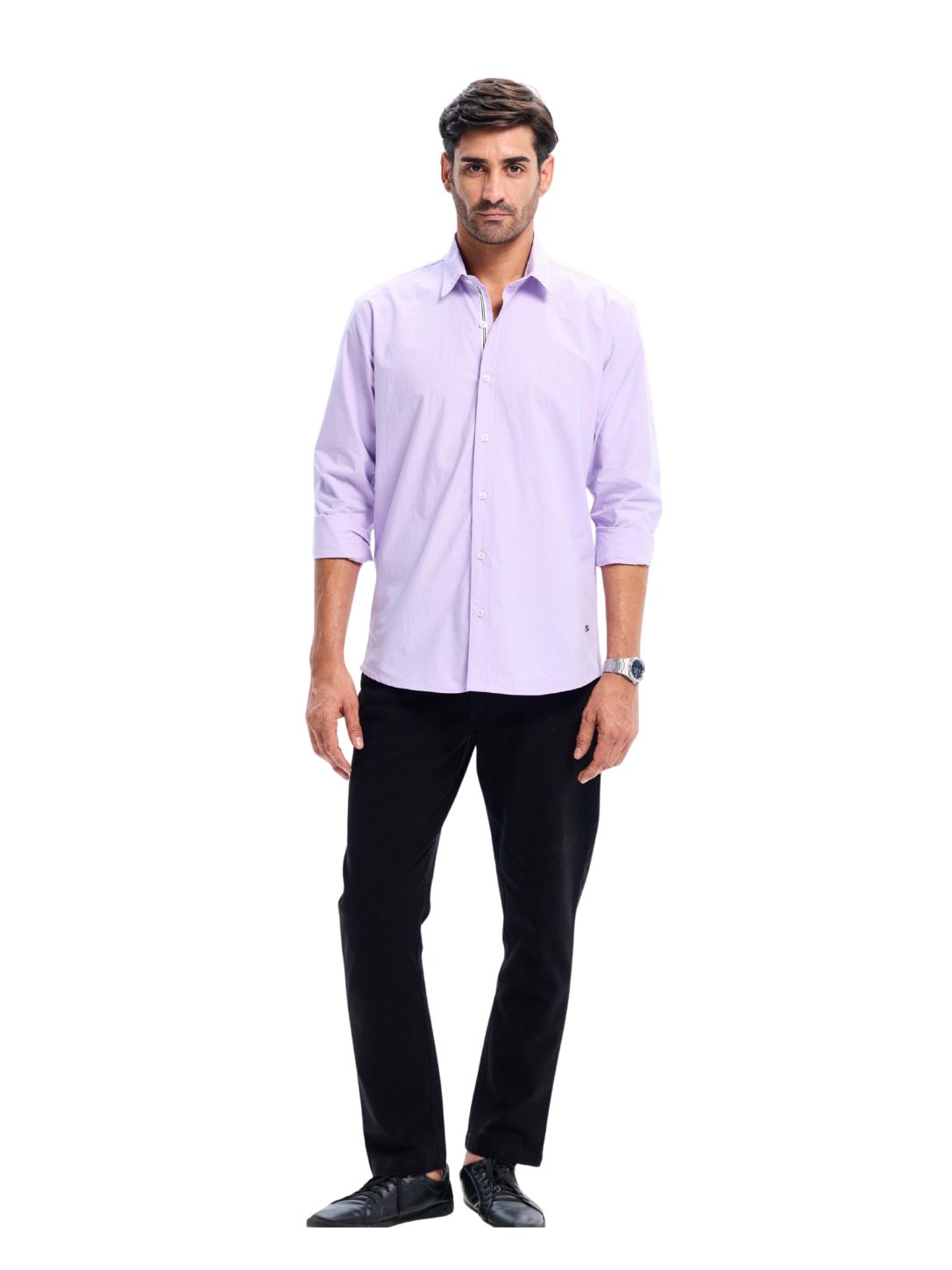 Purple Cotton Poplin Shirt