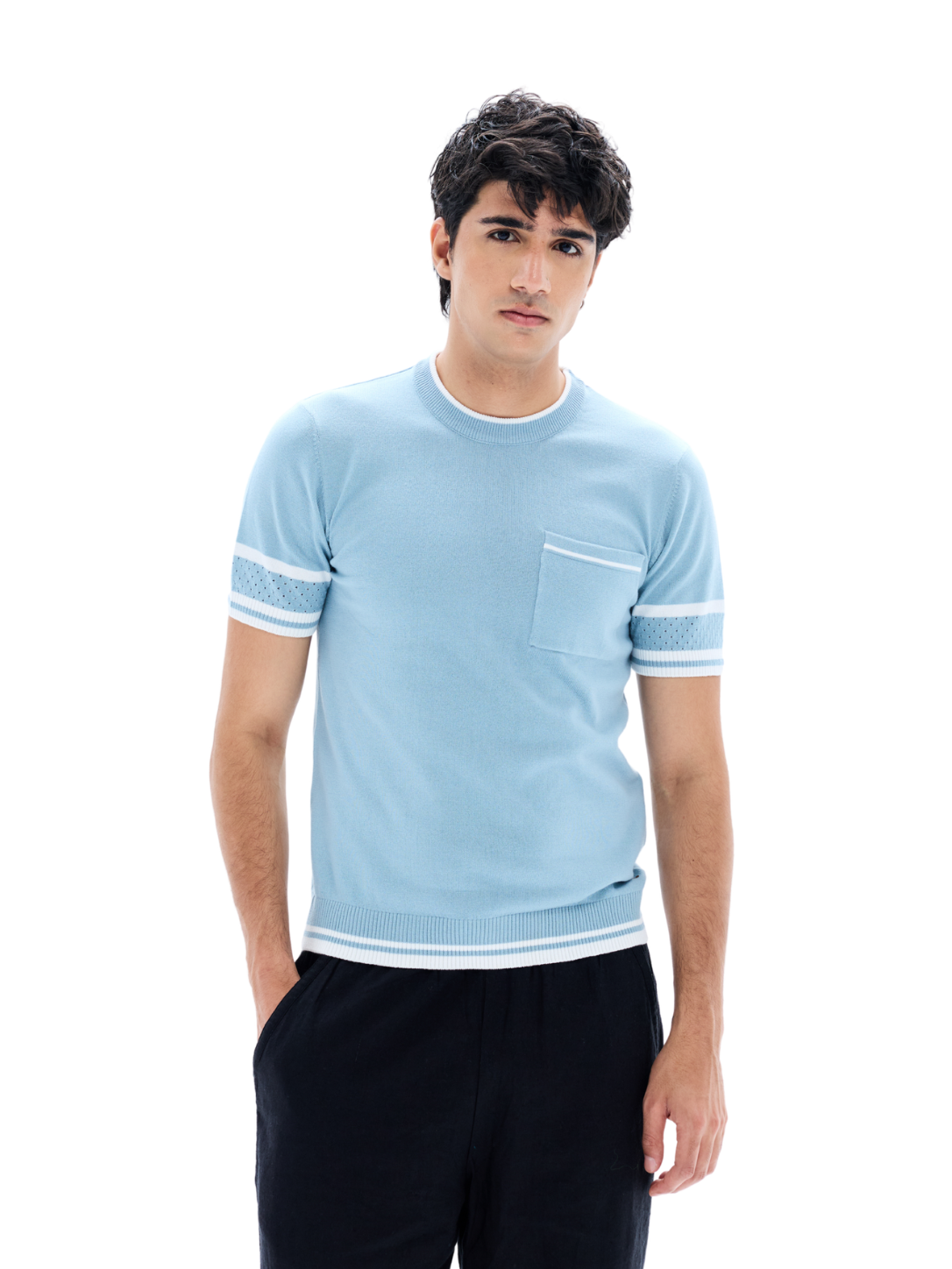 Powder Blue Harbour Knit Tee