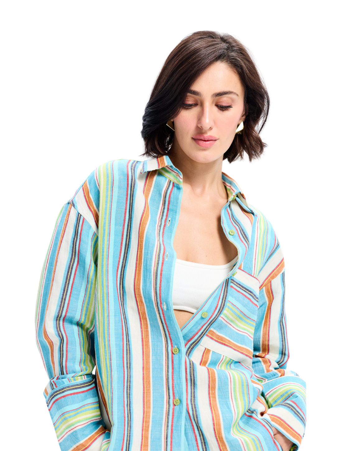 Multicolor Cotton Stripe Shirt