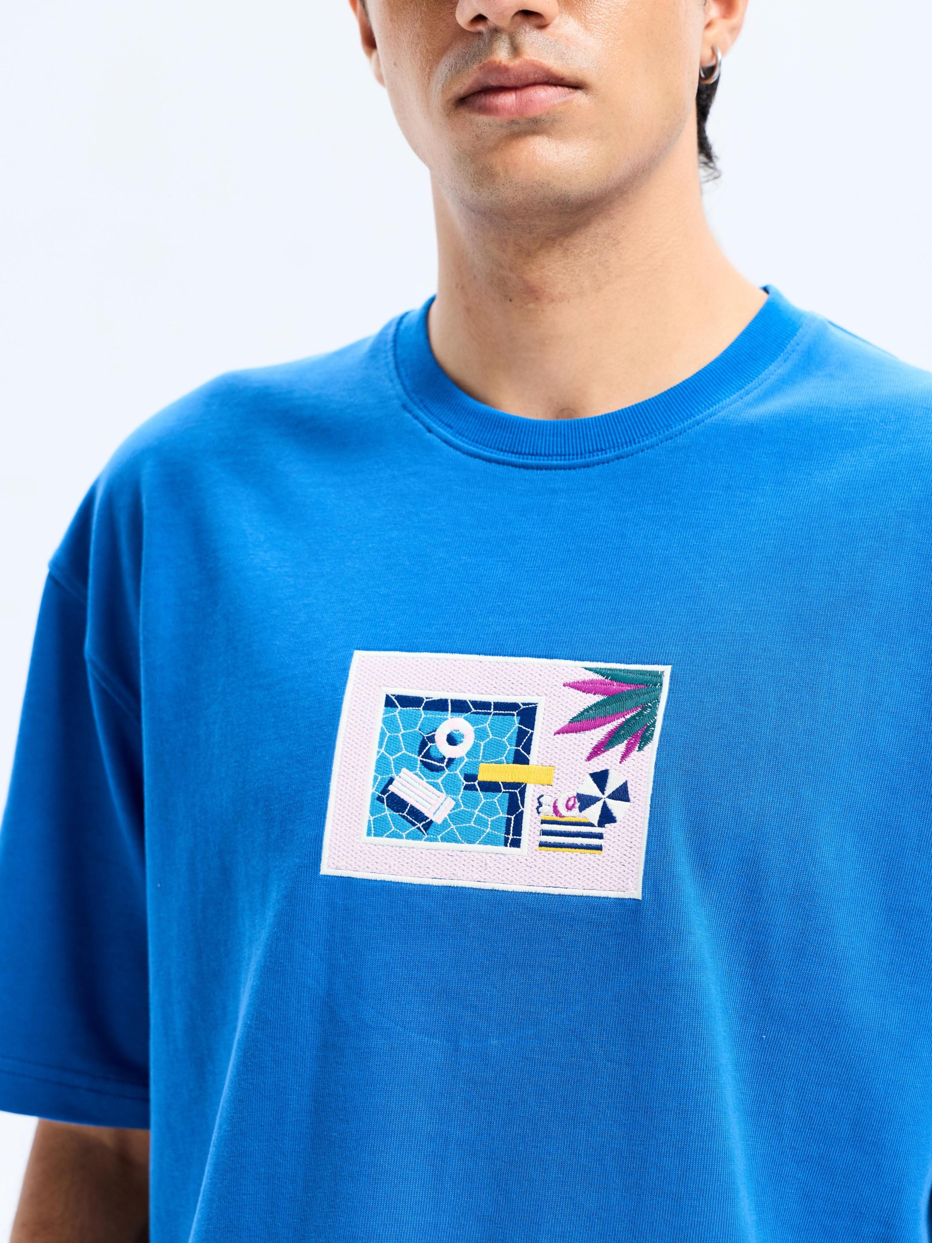 Cobalt Cotton Swimmer Tee