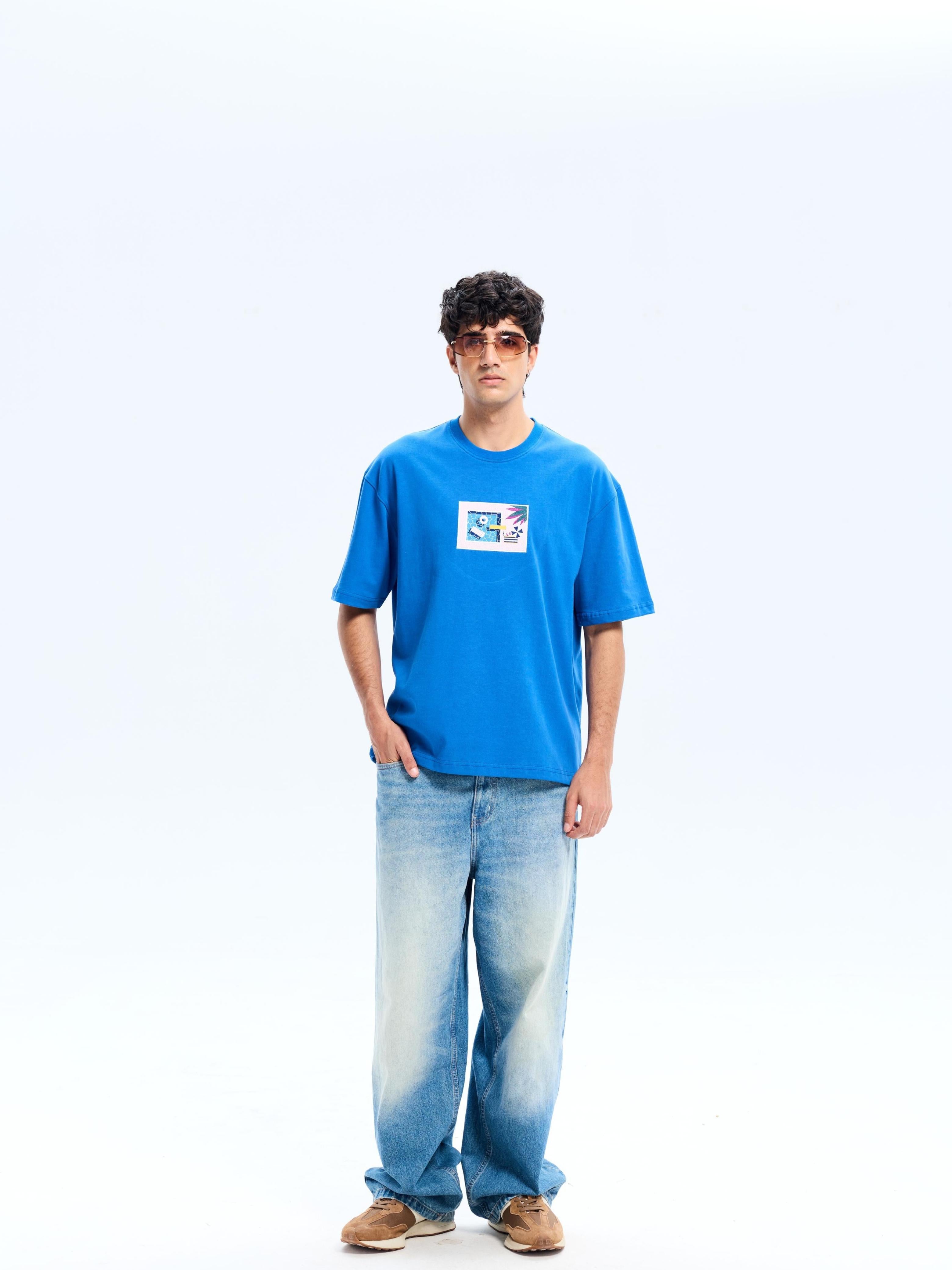 Cobalt Cotton Swimmer Tee