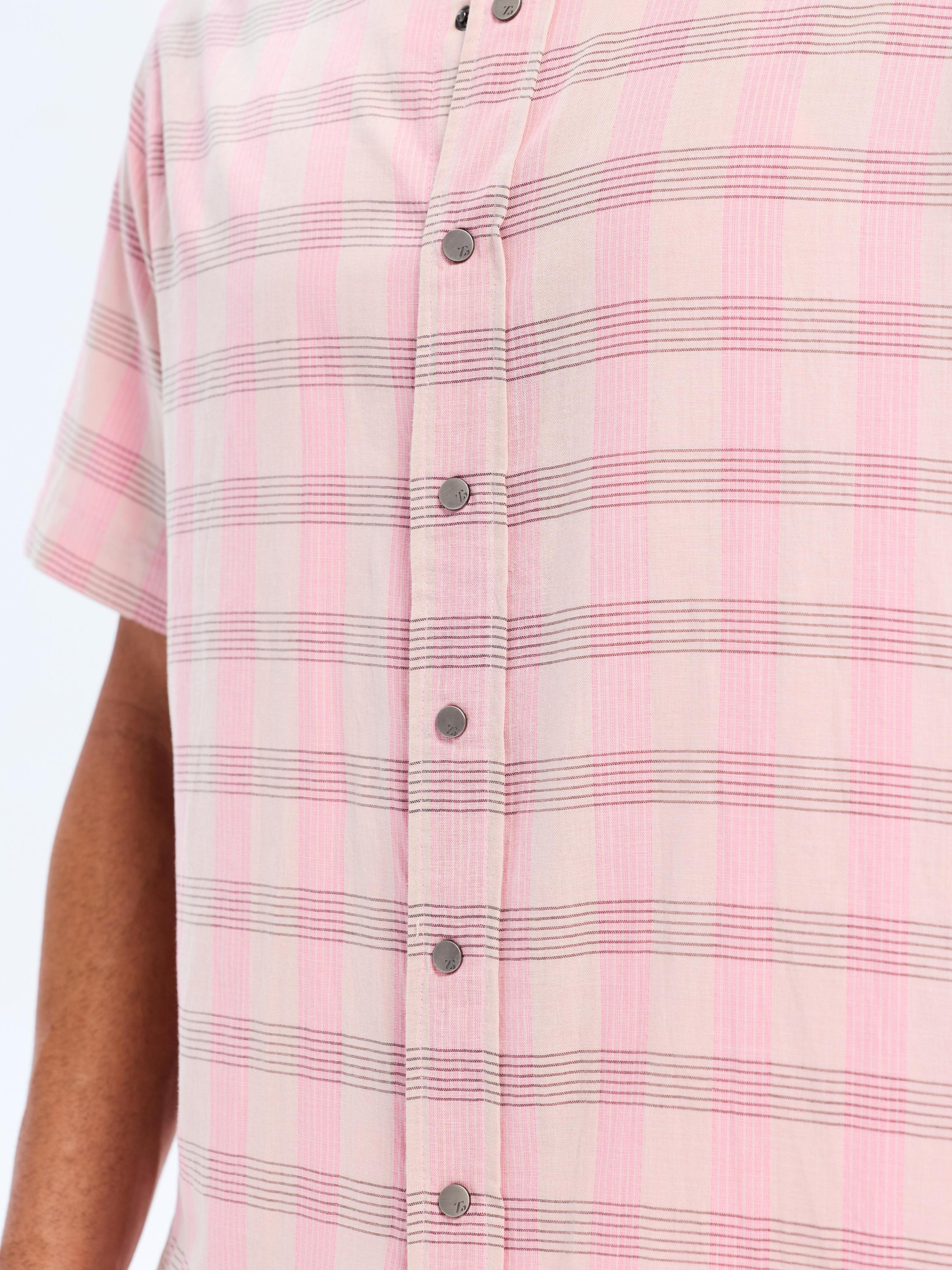 Pink Plaid Cotton School Kills Artists Shirt