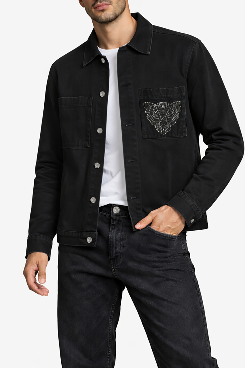 Men Black Panther Jacket by IZGGI
