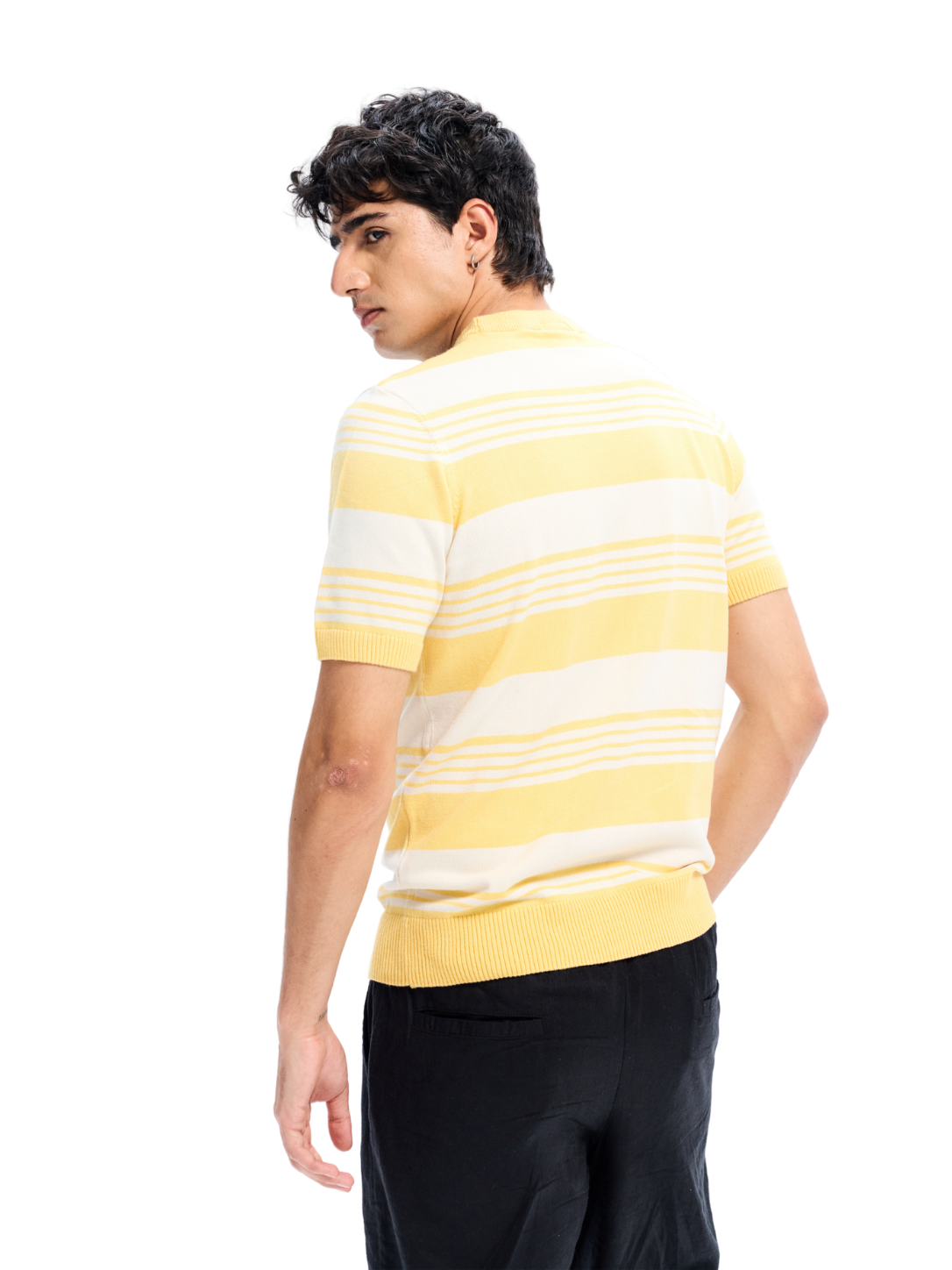 Yellow Knit Horizon Tee