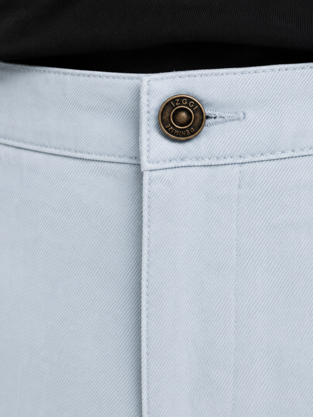 Ice Blue Cotton Slub Trousers